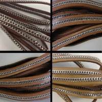 Buy Leather Cord Nappa Leather Nappa Leather Stitched with Stainless Steel Chains Middle  at wholesale prices