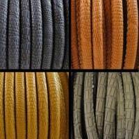 Buy Stringing Material Faux Nappa Leather Cords Snake and Crocodile Style - 6mm  at wholesale prices