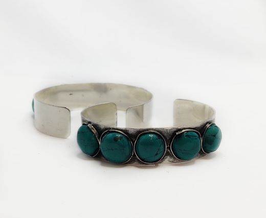 Buy Componenti in Zamak e rame Bracciali in Zamak e ottone Turquoise Stone Brass Cuffs  at wholesale prices