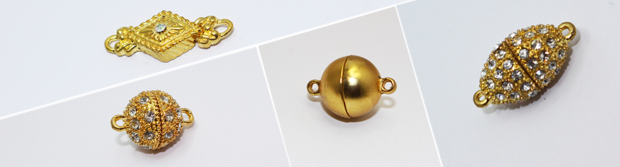 Buy Schmuckverschlüsse Magnetverschlüsse Zamak-Magnetverschlüsse Verschlüsse für Halsketten Antique Gold-Gold  at wholesale prices
