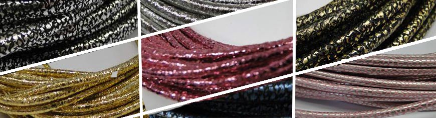 Buy Simili, faux et textiles Toucher vrai cuir Style 3 - 5mm Rond  at wholesale prices