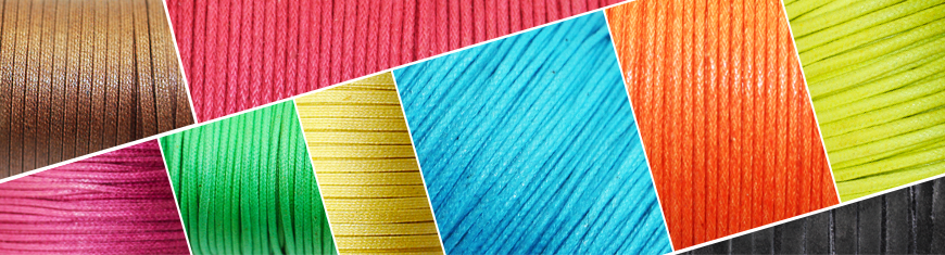 Buy Material para ensartar cuentas y cordones sintéticos Cordón de algodón encerado Redondo 2mm  at wholesale prices