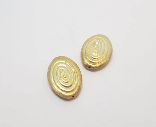 Gold plated Brush Beads - 15011