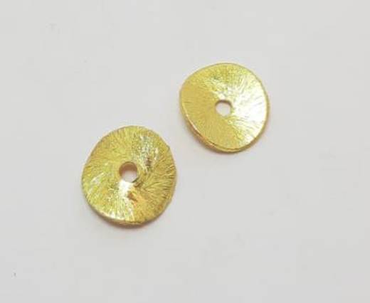 Gold plated Brush Beads - 15014