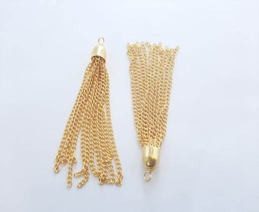 Gold plated Brush Beads - 15026