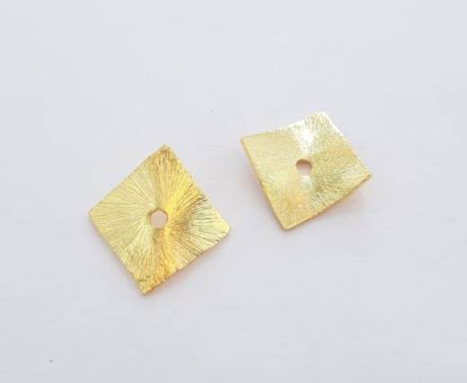 Gold plated Brush Beads - 15027