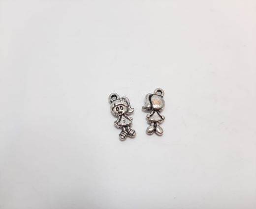 Antique Silver Plated beads - 44063