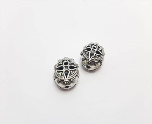 Antique Silver Plated beads - 44287