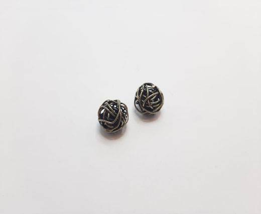 Antique Silver Plated beads - 44301