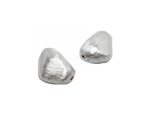 Silver plated Brush Beads - 8758