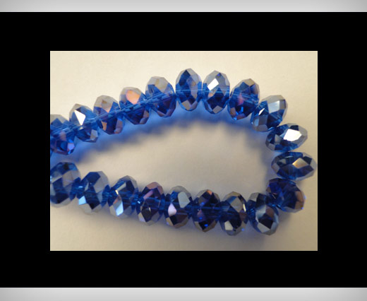 Faceted Glass Beads-12mm-Saphire