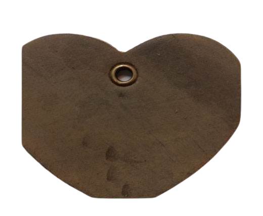 KC-Key Cord Heart Shape 4cm dark brown