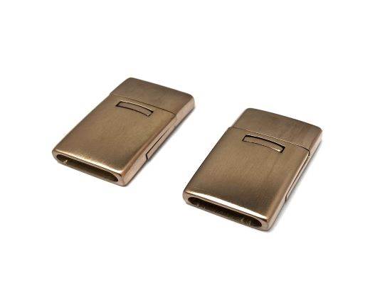 Stainless Steel Magnetic Clasp,ROSE GOLD MATT,MGST-109-14*3,5mm