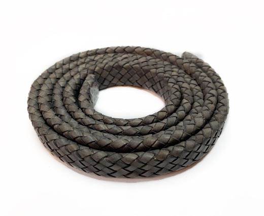 Oval Braided Leather Cord-19*5mm-SE-DB-D20