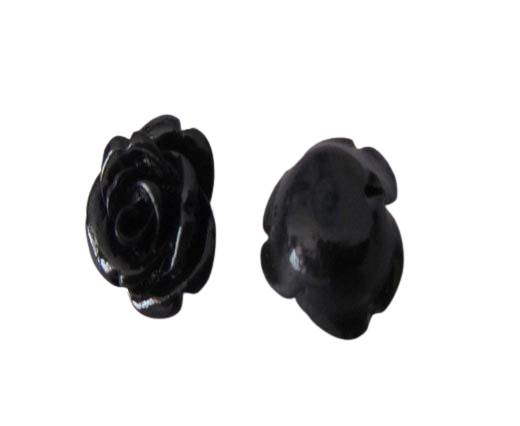 Rose Flower-28mm-Black