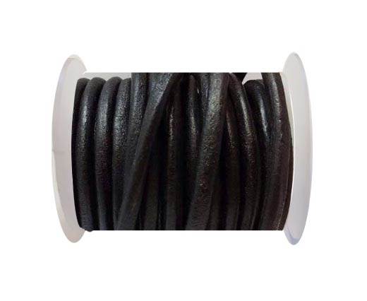 Round Leather Cord -5mm - SE.Black