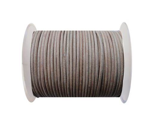 Round Leather Cord SE/R/01-Natural - 4mm