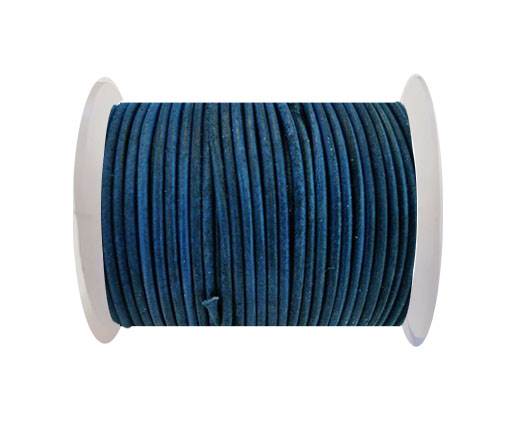Round Leather Cord SE/R/Vintage Blue-3mm