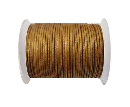 Buy Round Leather Cord-1,5mm-metallic gold at wholesale prices